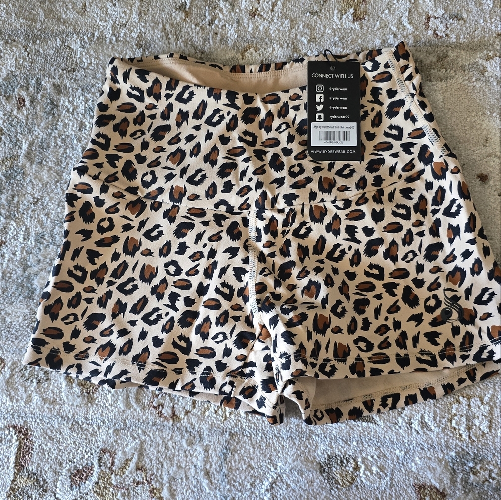 NWT XS Leopard Ryderwear Shorts
